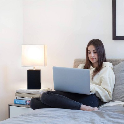 Classic Black Modern USB Charging Table Lamp