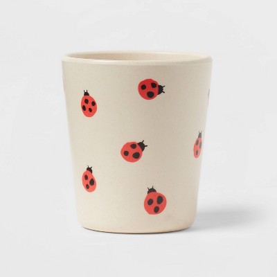 Image of 10oz Melamine and Bamboo Ladybug Kids' Cup - Pillowfort™
