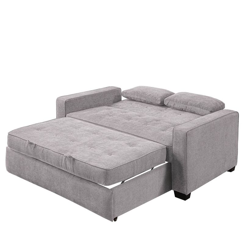 Andrea Convertible Futon Sleeper Sofa Light Gray - Serta, 6 of 10