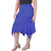Plus Size Knee-Length Elastic Waistband And A Handkerchief Hemline Skirt - 4 of 4