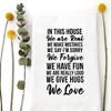 2pk Cotton Wash your Hands Kitchen Towels - Wildwood Landing: Typography, Machine Washable, 30"x30", White, Set of 2 - 2 of 4