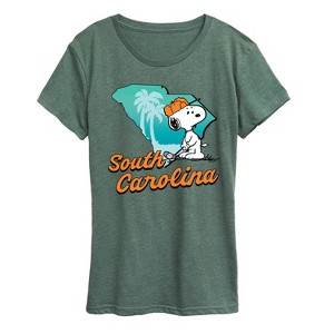 Women's - Peanuts - South Carolina Snoopy Short Sleeve Graphic T-Shirt - 1 of 4