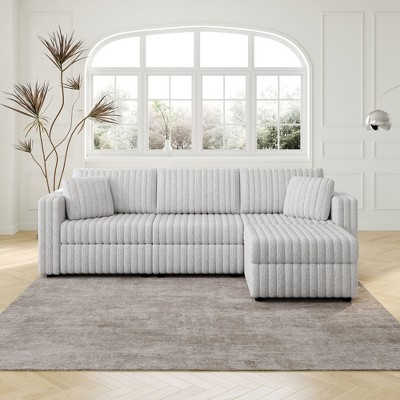 NicBex Couches for Living Room 75.6" Loveseat Sofa Minimalist Corduroy Fabric Upholstered 2-Seater Sofa Couch Matches 30.7" Ottoman for Bedroom