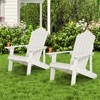 Tangkula 2PCS Adirondack Chair HIPS Adirondack Chair w/Cup Holder Realistic Wood Grain Weather Resistant Outdoor Chair for  380 LBS Weight Capacity Black/Navy/White/Teak/Dark Green/Red/Light Grey/Yellow - 3 of 4