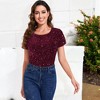 Anna-Kaci Women's Short Sleeve Crew Neck All-Over Sequin Embellished Top Stylish Sparkling Blouse - 3 of 4