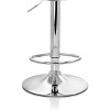 Elama 2 Piece Faux Leather Adjustable Bar Stool in White with Chrome Base - 3 of 4