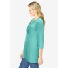 Woman Within Plus Size Embroidered Crinkle Tunic - 4 of 4