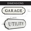 AuldHome Design Cast Iron Garage / Utility Signs, 2pc Set; Black and White Rustic Room Signs - 2 of 4