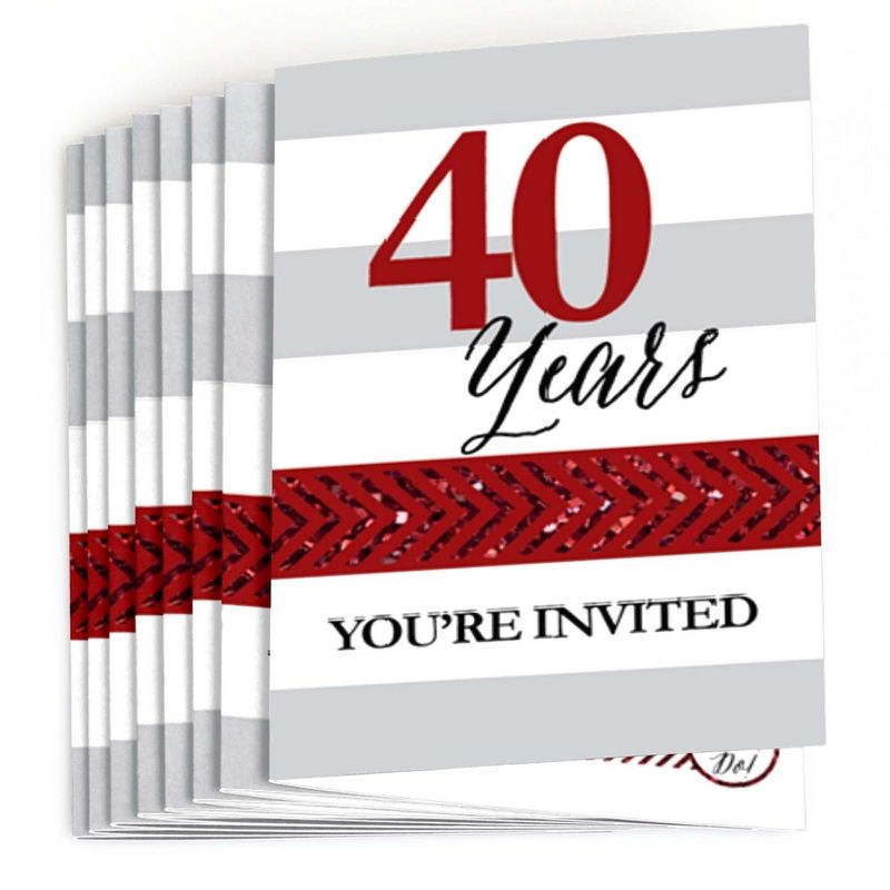 Big Dot of Happiness We Still Do - 40th Wedding Anniversary - Fill In Anniversary Party Invitations (8 count), 2 of 7