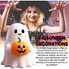 Hachikiko Cute Ghost Figurine Holding Pumpkin,Halloween Decor Statue for Home & Gift - 3 of 4