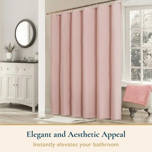 LunaLulinlk Fabric Shower Curtain with Hooks - 1 of 4