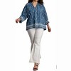 Women's Embroidered Tie Front Top - umgee - 4 of 4