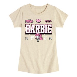 Girls' - Barbie - Barbie Jersey Fitted Short Sleeve Graphic T-Shirt - 1 of 3