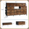 Jojoka 14 Drawer Dresser for Bedroom with Shelves & Side Pocket, Fabric Storage Organizer with Wood Top & Metal Frame, 55" Wide - 2 of 4