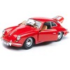 1961 Porsche 356 B Coupe Red 1/24 Diecast Model Car by Bburago - 2 of 4