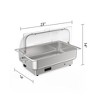 9QT Electric Chafing Dish Set for Buffet with Temperature Control, Roll Top Stainless Steel Buffet Food Warmers for Catering and Parties - 4 of 4