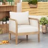 Dexmalle Patio Acacia Wood Club Chair with Thick Cushion - 3 of 4