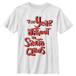 Boy's The Year Without a Santa Claus Red Logo Stack T-Shirt