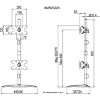 Amer Mounts Dual Monitor Vertical Stand Mount - Max. 32" Monitors - 3 of 3