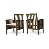 Grungis Outdoor Chairs Set of 2,Patio Dining Chairs with 2 Wateroof Cushions and Acacia Wood Frame,Kitchen Chairs for Dining Room,Patio,Gray - 4 of 4