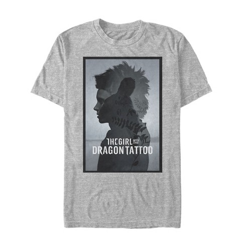 Men S The Girl With The Dragon Tattoo Lisbeth Profile T Shirt Target