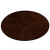 Hostack 42'' oval wood coffee table with 2-Tiers and Open Storage Shelf for Living Room, Cherry - 4 of 4