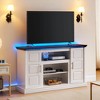 Garvee LED TV Stand for 65 Inch TV, Entertainment Center with Adjustable Shelf for Living Room, Bedroom, White - 2 of 4