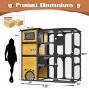 Outdoor Cat House with Insulated Shelter, Weatherproof Catio Enclosure with Lounges & Platforms, 77"W for Multiple Pets-3irtyhousy - 4 of 4