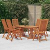 vidaXL Garden Dining Set Reddish-brown Solid eucalyptus wood Extendable - 2 of 4