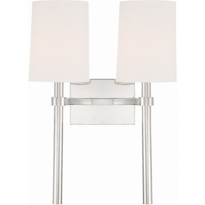 Crystorama Lighting Bromley 2 - Light Sconce in  Polished Nickel