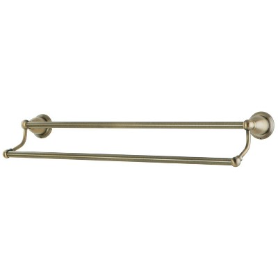 Dual Towel Bar (24") Antique Brass - Kingston Brass: Bathroom Accessory, Wall Mounted Rack