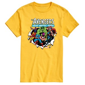 Men's - Marvel - Avengers Paper Rip Short Sleeve Graphic T-Shirt - 1 of 4