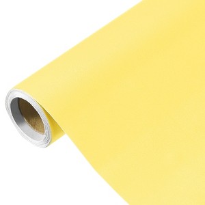 Unique Bargains Wallpaper, Peel and Stick Wallpaper Contact Paper Solid Color Vinyl Self-Adhesive Wall Paper Decorative Lemon Yellow 118" x 15.7" - 1 of 4