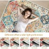 Machine Washable Area Rugs, Non-Slip Low Pile Accent Rug, Stain Resistant Faux Wool Oriental Carpet for Living Room, Bedroom - 2 of 4