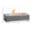 NAYSAYE Indoor Fireplace Tabletop Fire Pit with Real Flame and Safety Design for Living Room, Gray, 13"*6.25"*7" - 3 of 4