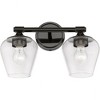 Livex Lighting Willow 2 - Light Vanity in  Black Chrome - 3 of 4