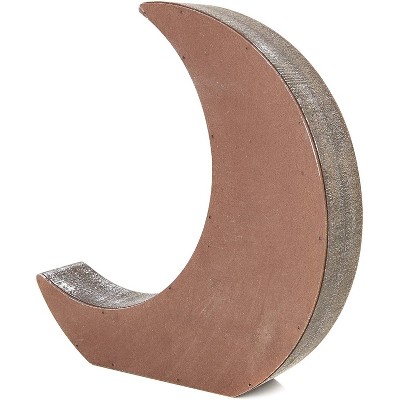 Wall Mounted Crescent Moon Shelf, Wooden Floating Storage Display Shelves Home Wall Room Decor, Brown 10"x"10.2"x2"