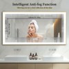 32/40/48/56/60in LED Mirror Bathroom Wall Mirrors w/ Lights Gold Frame Dimmable 3 Colors Anti-fog, Decor Wall Mirror - 3 of 4