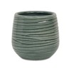Cheung's Fairloam Round Curved Wave Lined Pattern Ceramic Pot- X-Large - Green - 4 of 4