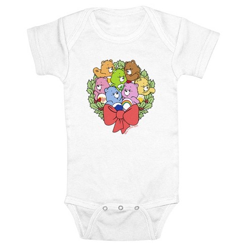 Infant's Care Bears Christmas Wreath Bear Group Bodysuit - image 1 of 3