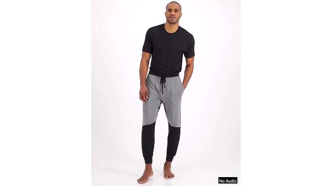 Hanes Premium Men's Colorblock Sleep Jogger Pajama Pants, 2 of 7, play video