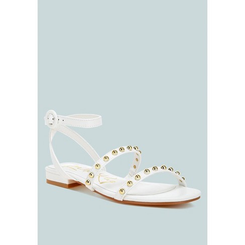 London Rag Womens Flippity Studded Ankle Strap Flat Sandals 10 Target