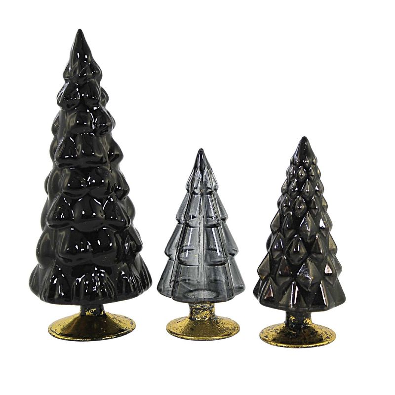 Cody Foster 7.0 Inch Small Hue Tree Black Set / 3 Decorate Decor Mantle Halloween Tree Sculptures, 3 of 4