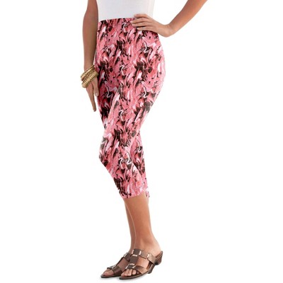 Roaman's Women's Plus Size Essential Stretch Capri Legging