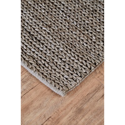 Durham Smoke Gray Handwoven Jute-Cotton 8' x 10' Area Rug