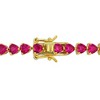 EVERLY JEWELRY |  18K Yellow Gold Plated Silver 12 1/3 CT TGW Created Ruby Bracelet - 2 of 4
