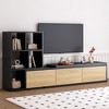 CAVINAS Extendable TV Stand with 3 Tier Bookshelves for TVs up to 110" Adjustable Entertainment Center - 2 of 4