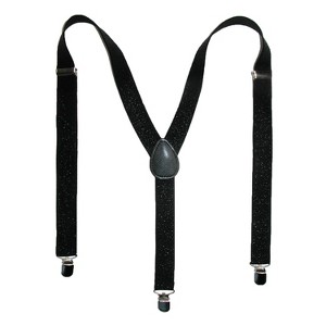 CTM Women's Elastic Glitter Clip-End Suspenders - 1 of 4