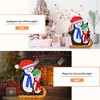 Costway Lighted Standing Penguins Artificial Christmas Decoration Pre-Lit 80 LED Bulbs - 4 of 4