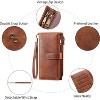 FATMOON Womens Wallets,Large Capacity Credit Card Holder RFID,Wallet Women Double Zipper Pocket Leather Bifold Ladies Wristlet Clutch Wallet - 4 of 4